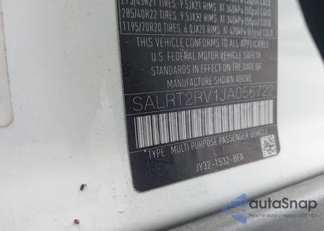 2018 Land Rover Discovery Hse Luxury from USA, damaged, VIN SALRT2RV1JA056722